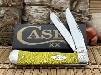Case XX USA 2023 Yellow Bone Yellow Edition Lizard Skin 1/500 Trapper Knife
