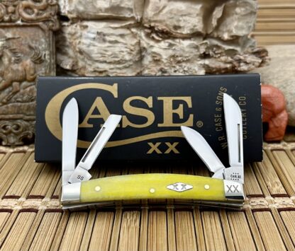 Case XX USA 2023 Smooth Yellow Bone Diamond XX 1/500 Small Congress Pocket Knife