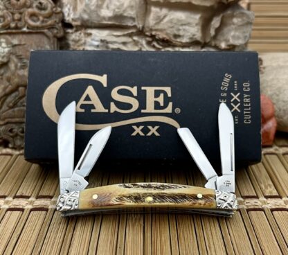 Case XX USA Custom 6.5 BONE STAG Engraved Small Congress Knife #11 - Image 2