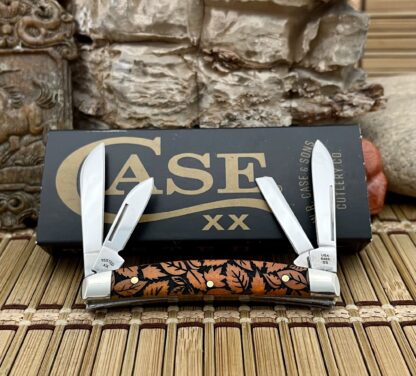 Case XX USA 2023 Persimmon Bone Fall Leaves 1/500 Small Congress Pocket Knife - Image 2