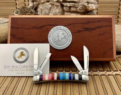 Case XX Wild Horse Custom PATCHWORK Gemstone AAA+++ Small Congress Knife #3