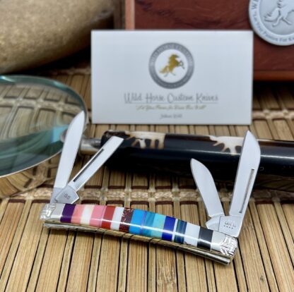 Case XX Wild Horse Custom PATCHWORK Gemstone AAA+++ Small Congress Knife #3 - Image 2