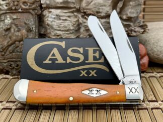 Case XX USA Smooth Persimmon Bone Diamond XX 1/500 Stainless Trapper Knife