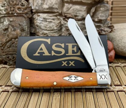 Case XX USA Smooth Persimmon Bone Diamond XX 1/500 Stainless Trapper Knife