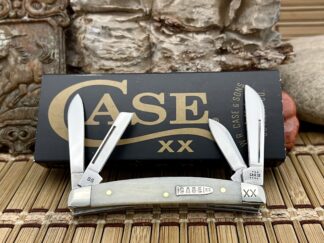 Case XX USA Smooth Natural Bone Bullet XX 1/500 Small Congress Pocket Knife
