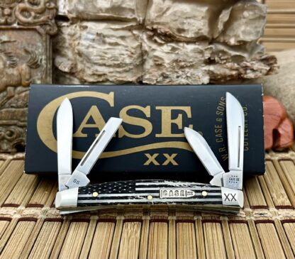 Case XX USA Natural Bone VINTAGE FLAG Bullet XX 1/500 Small Congress Knife