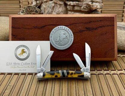 Case XX Wild Horse Custom Tortoise & Black Onyx Small Congress Knife #1