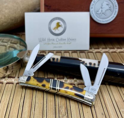 Case XX Wild Horse Custom Tortoise & Black Onyx Small Congress Knife #1 - Image 2