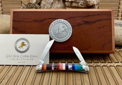 Case XX Wild Horse Custom PATCHWORK Gemstone Small Congress Knife #3 - Image 4