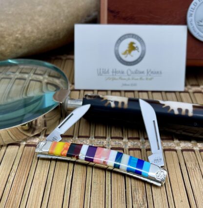 Case XX Wild Horse Custom PATCHWORK Gemstone Small Congress Knife #3 - Image 2