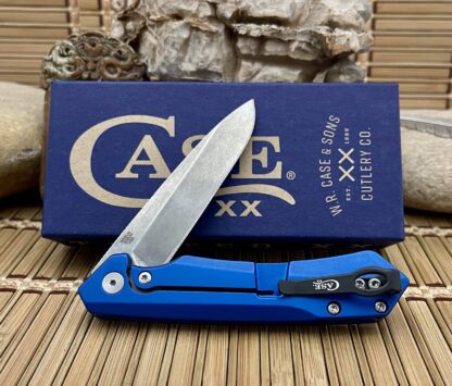 Case XX USA 2024 Blue Anodized S35VN Eagle & Flag 10780 Kinzua Flipper Knife - Image 2
