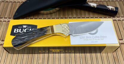 Buck 113 Wild Horse Custom Amber Stag & Fossil Ranger Skinner #1 - Image 4