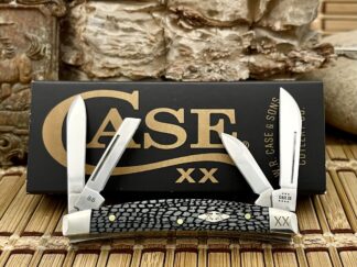Case XX USA 2023 Gray Bone Alligator Skin 1/500 Small Congress Pocket Knife
