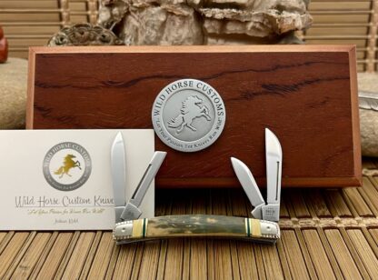 Case XX Wild Horse Custom Mammoth & Jade Small Congress Pocket Knife #2