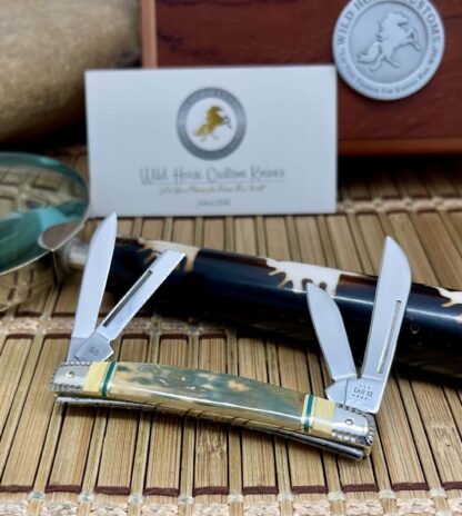 Case XX Wild Horse Custom Mammoth & Jade Small Congress Pocket Knife #2 - Image 2