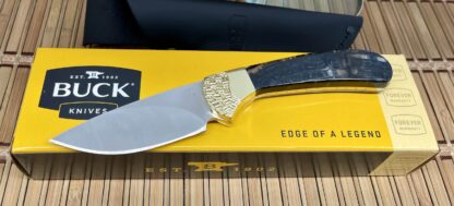 Buck 113 USA Wild Horse Custom Black Cross-Cut Mammoth Ranger Skinner Knife #01 - Image 5