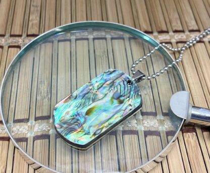 Wild Horse Custom Exotic Abalone Nickel Silver Knife Collectors Dog Tags #5 - Image 3