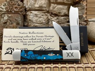 Case XX USA Caribbean Bone David Yellowhorse GRIZZLY MOUNTAIN Razor Knife w/COA