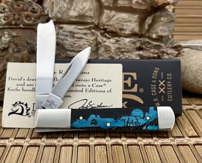 Case XX USA Caribbean Bone David Yellowhorse GRIZZLY MOUNTAIN Razor Knife w/COA - Image 2