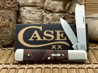 Case XX USA Brown Maple Burl 64058 Stainless Razor Barlow Pocket Knife