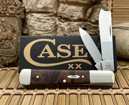Case XX USA Brown Maple Burl 64058 Stainless Razor Barlow Pocket Knife