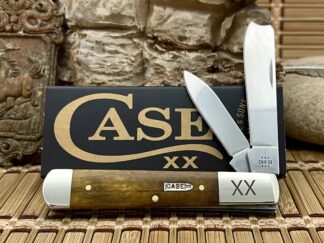Case XX USA 2024 Smooth Antique Bone Bullet XX 1/500 Razor Pocket Knife