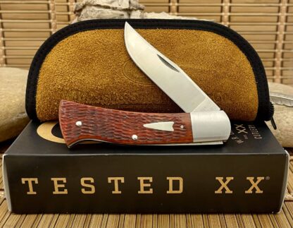 Case XX USA 2024 Rogers Chestnut Bone 154-CM Bill Ruple 1/200 Axe Handle Knife