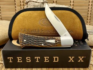 Case XX USA 2024 Jigged Antique Bone 154-CM Bill Ruple 1/200 Axe Handle Knife