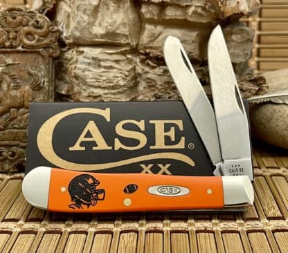 Case XX USA Smooth Orange FOOTBALL Stainless 1/500 Trapper Pocket Knife