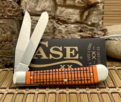 Case XX USA Smooth Orange FOOTBALL Stainless 1/500 Trapper Pocket Knife - Image 2