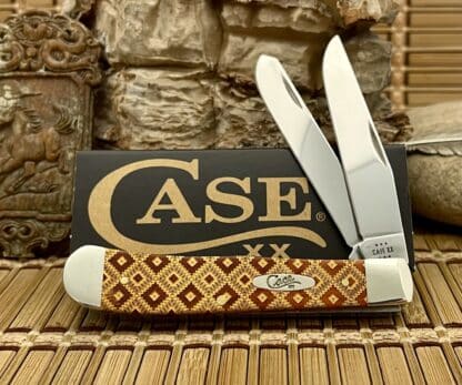 Case XX USA Chestnut Bone Gold Edition DIAMOND 1/500 Trapper Pocket Knife