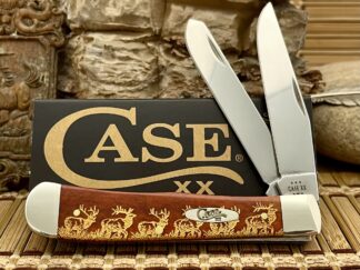 Case XX USA Chestnut Bone Gold Edition ELK 1/500 Trapper Pocket Knife
