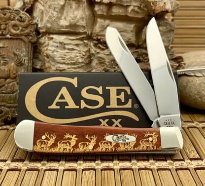 Case XX USA Chestnut Bone Gold Edition ELK 1/500 Trapper Pocket Knife