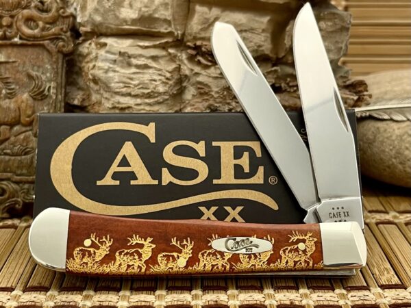 Case XX USA Chestnut Bone Gold Edition ELK 1/500 Trapper Pocket Knife