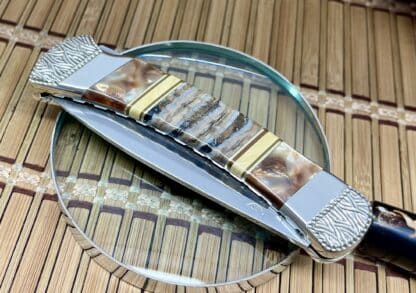 Buck 110 USA Wild Horse Custom Mammoth Tooth & Brown Lip Lockback Hunter Knife #2 - Image 5