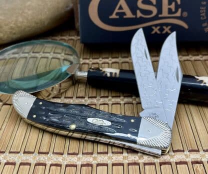 Case XX USA Amazing Custom Genuine Buffalo Horn Folding Hunter Knife #5 - Image 3