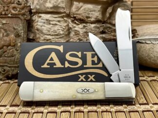 Case XX USA 2024 Smooth Natural Bone 13316 XX Oval Razor Barlow Pocket Knife