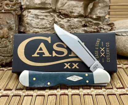 Case XX USA Smooth Gray Bone 34201 Diamond Shield Mini Copperlock Pocket Knife