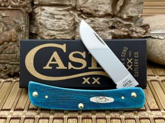 Case XX USA Sawcut Caribbean Blue Bone 25590 Sod Buster Jr Pocket Knife