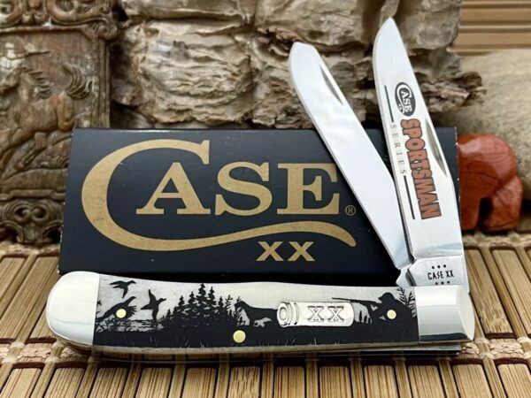 Case XX USA Natural Bone Bird Dog Sportsman Series 81224 Trapper Pocket Knife