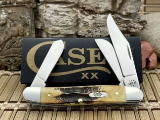 Case XX USA 6.5 Burnt BONE STAG 65336 Stainless Stockman Pocket Knife