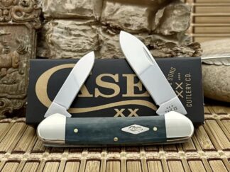 Case XX USA Smooth Gray Bone 34202 Diamond Shield Stainless Canoe Pocket Knife