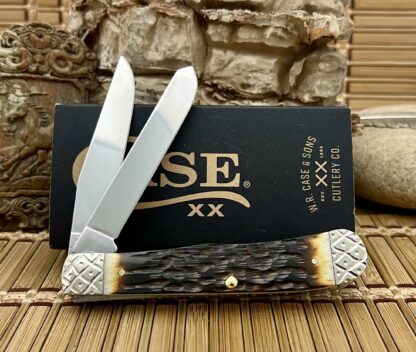 NEW Case XX Amazing Custom Hand-Fired Peachseed AMBER Bone Trapper Knife #27 - Image 4
