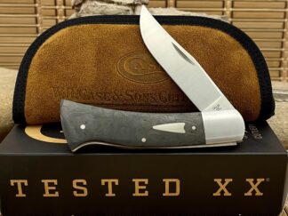 Case XX USA 2024 Marbled Carbon Fiber 154-CM Bill Ruple 1/200 Axe Handle Knife