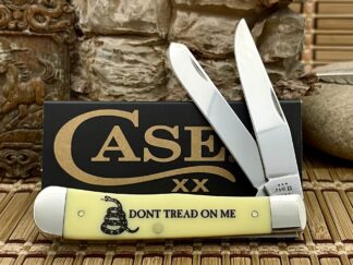 Case XX USA 2024 Smooth Yellow Don’t Tread On Me Trapper Pocket Knife