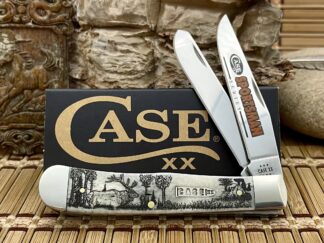 Case XX USA Natural Bone ELK Sportsman Series 81222 Trapper Pocket Knife