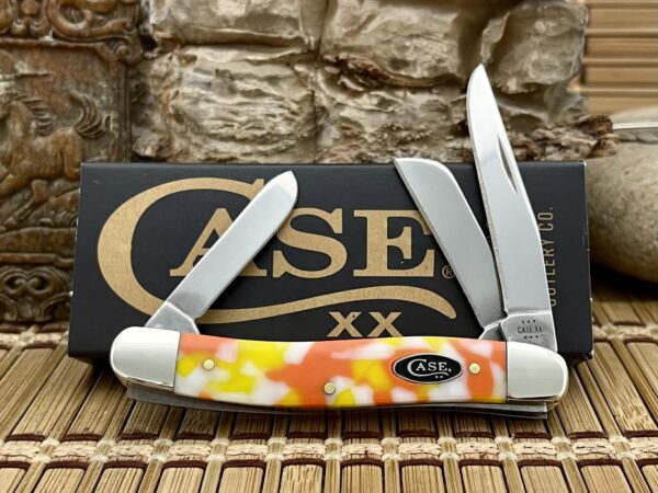 Case XX USA 2024 Candy Corn Kirinite 53753 Medium Stockman Pocket Knife