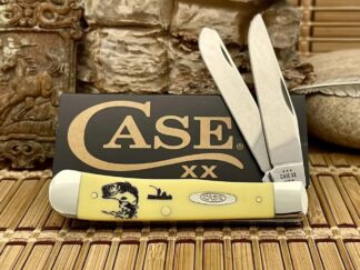 Case XX USA 2024 Beautiful Smooth Yellow BASS Fishing Trapper Pocket Knife