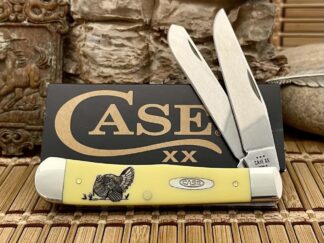 Case XX USA 2024 Beautiful Smooth Yellow TURKEY Stainless Trapper Pocket Knife