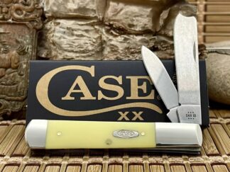 Case XX USA 2024 Smooth Yellow 80188 Stainless Razor Barlow Pocket Knife